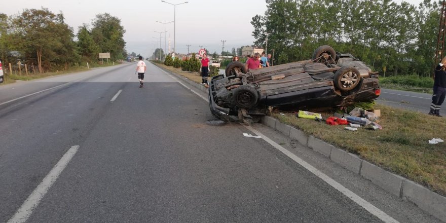 Samsun’da otomobil takla attı: 4 yaralı - samsun haber