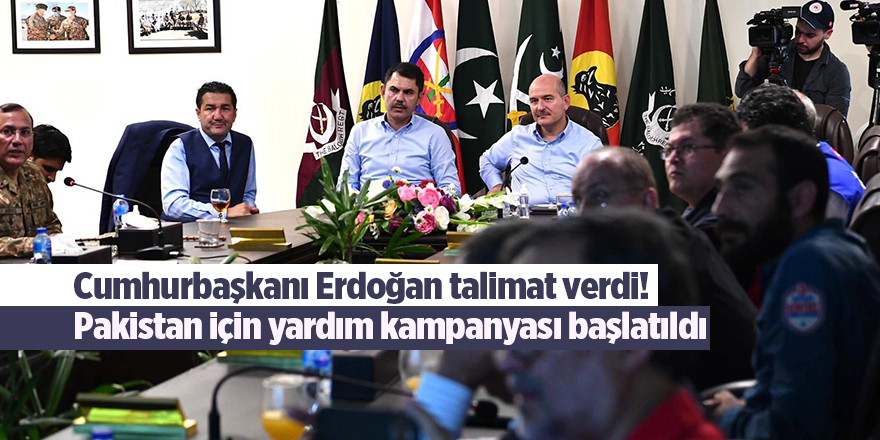 Cumhurbaşkanı Erdoğan talimat verdi! Pakistan için yardım kampanyası başlatıldı