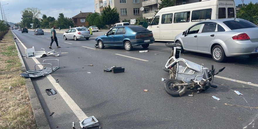 Samsun'da zincirleme trafik kazası: 1 yaralı