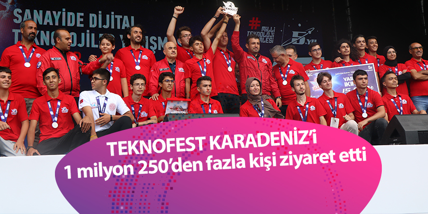 TEKNOFEST KARADENİZ’i  1 milyon 250’den fazla kişi ziyaret etti