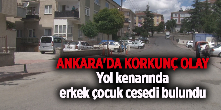 Ankara'da korkunç olay Yol kenarında erkek çocuk cesedi bulundu