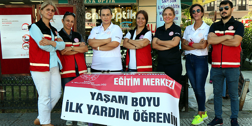 Samsun'da yetişkin ve çocuklara ilk yardım eğitimi - samsun haber