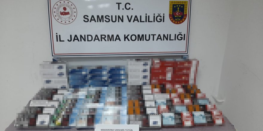 Samsun'da jandarma 16 bin 800 dal dolu makaron ele geçirdi - samsun haber