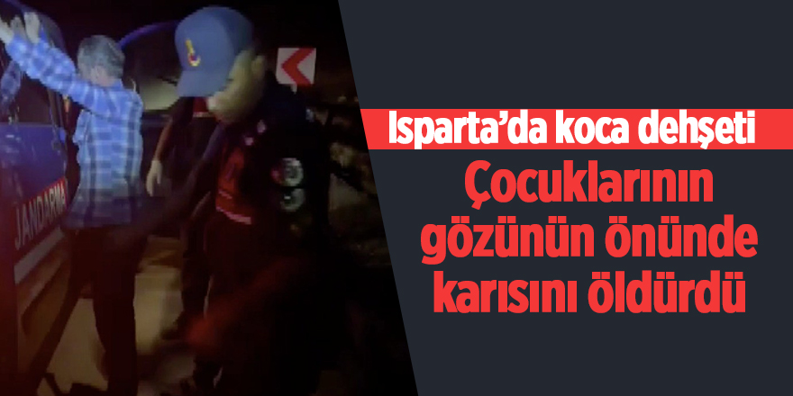 Çocuklarının gözünün önünde karısını öldürdü