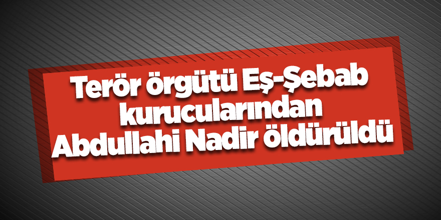 Terör örgütü Eş-Şebab kurucularından Abdullahi Nadir öldürüldü