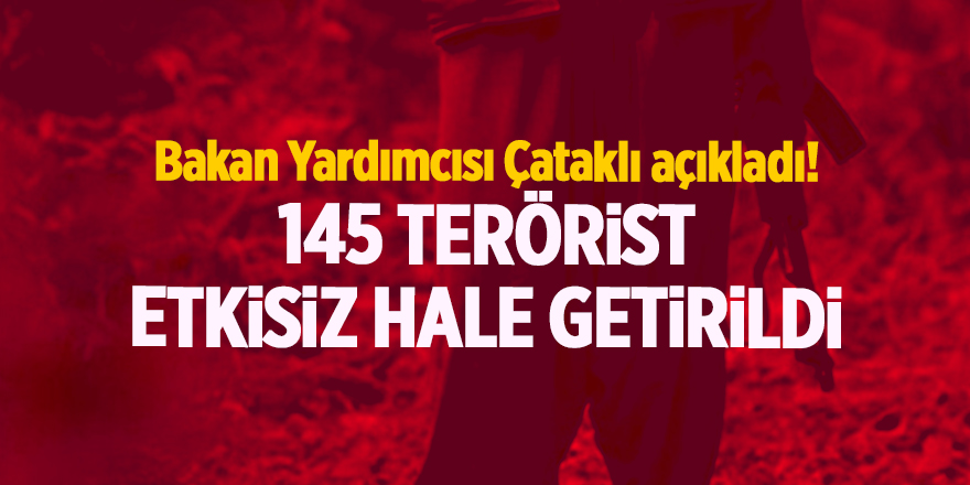 Bakan Yardımcısı Çataklı açıkladı! 145 terörist etkisiz hale getirildi