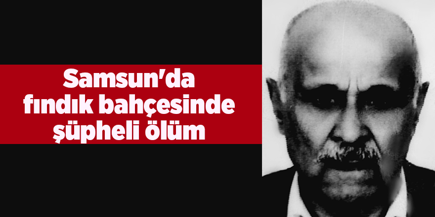 Samsun'da fındık bahçesinde şüpheli ölüm - samsun haber