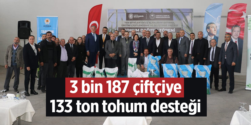 3 bin 187 çiftçiye 133 ton tohum desteği - samsun haber