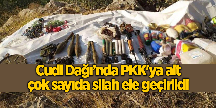 Cudi Dağı’nda PKK'ya ait çok sayıda silah ele geçirildi