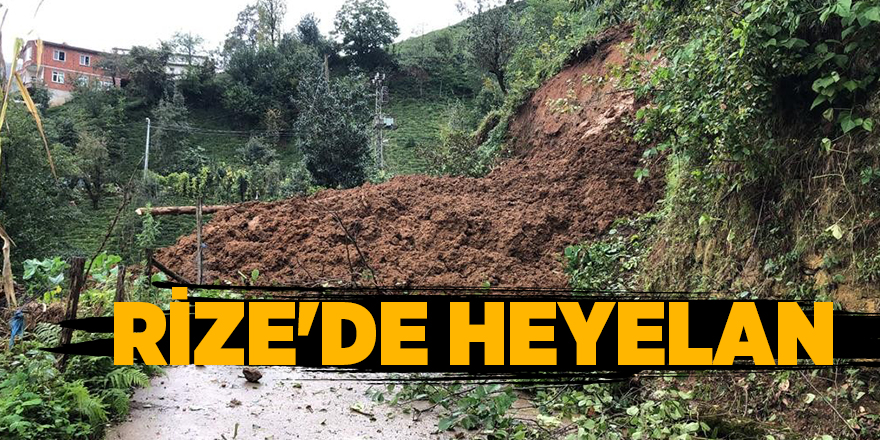 Rize'de heyelan