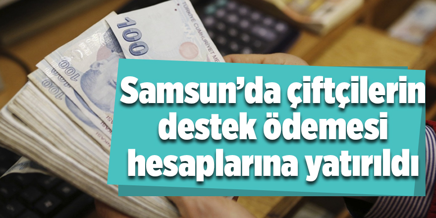 Samsun’da çiftçilerin destek ödemesi hesaplarına yatırıldı - samsun haber