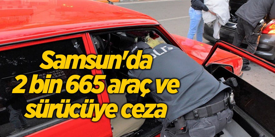 Samsun'da 2 bin 665 araç ve sürücüye ceza - samsun haber