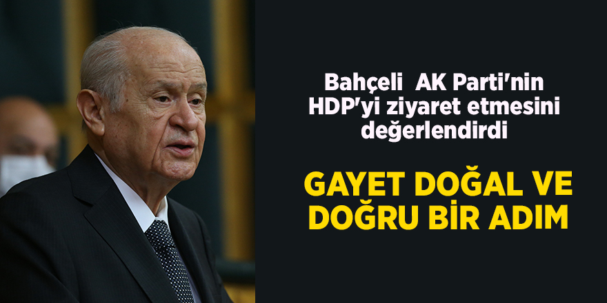 Bahçeli  AK Parti'nin HDP'yi ziyaret etmesini değerlendirdi