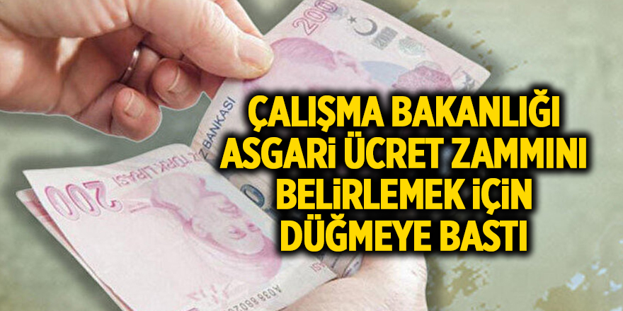 Çalışma Bakanlığı asgari ücret zammını belirlemek için düğmeye bastı