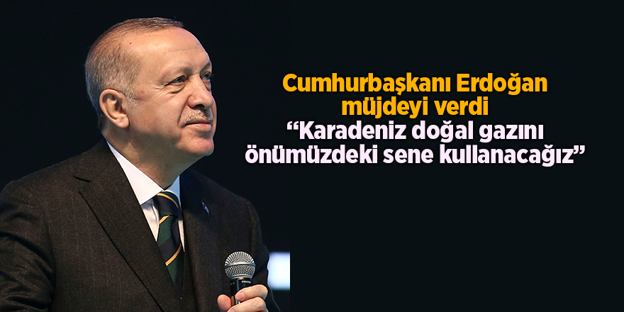 Cumhurbaşkanı Erdoğan müjdeyi verdi “Karadeniz doğal gazını önümüzdeki sene kullanacağız”