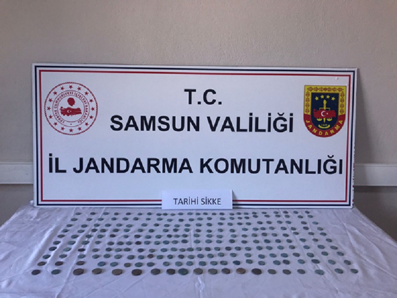 Samsun'da 237 adet sikke ele geçirildi