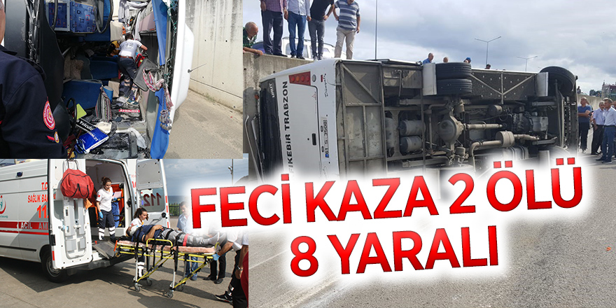 Kamyondan kayan direk halk otobüsünün içine girdi: 2 ölü, 8 yaralı