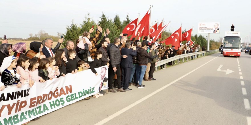 Çarşambalılar Cumhurbaşkanı Erdoğan'ı coşkuyla karşıladı - samsun haber