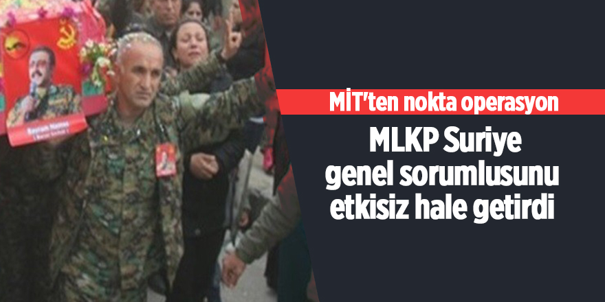 MİT'ten nokta operasyon