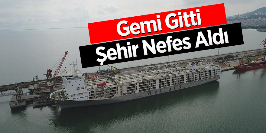 Samsun'a kötü koku saçan gemi gitti, şehir nefes aldı