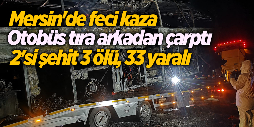 Mersin'de feci kaza