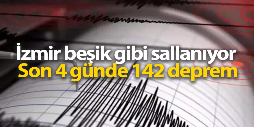 İzmir beşik gibi sallanıyor  Son 4 günde 142 deprem