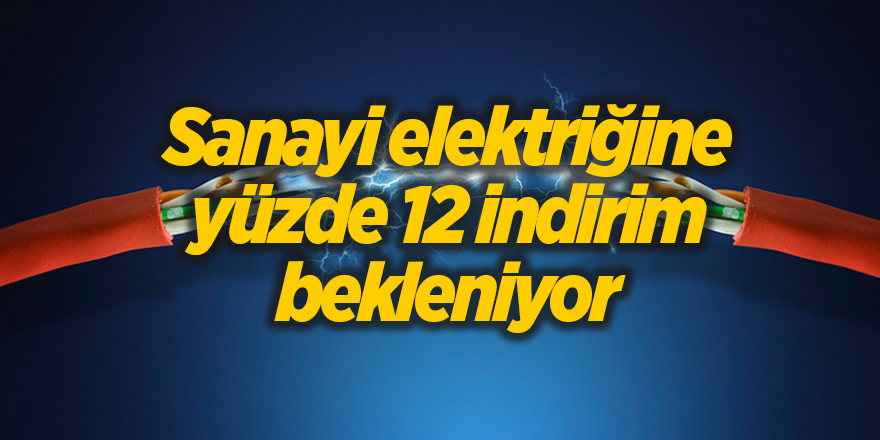 Sanayi elektriğine yüzde 12 indirim bekleniyor