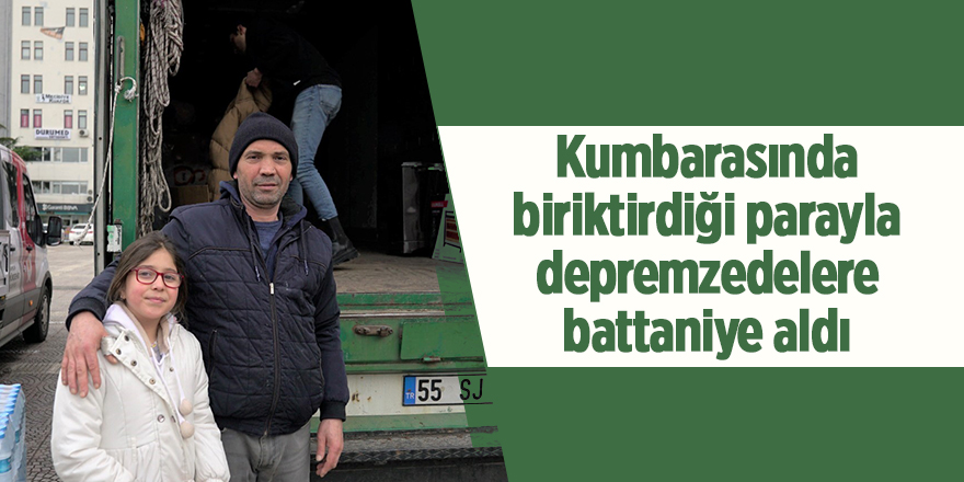 Kumbarasında biriktirdiği parayla depremzedelere battaniye aldı - samsun haber