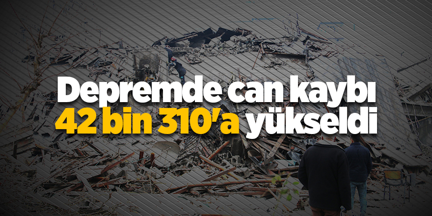 Depremde can kaybı 42 bin 310'a yükseldi