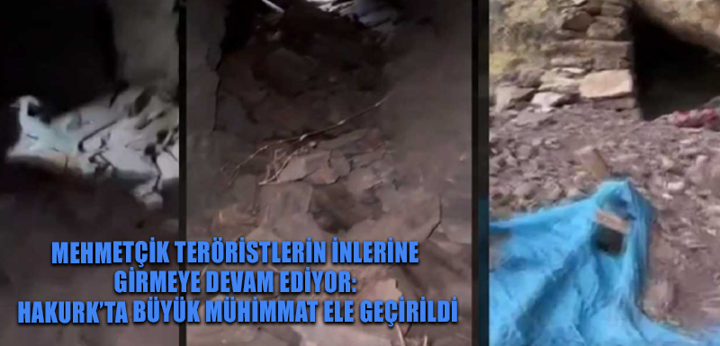 Mehmetçik teröristlerin inlerine girmeye devam ediyor: Hakurk’ta büyük mühimmat ele geçirildi