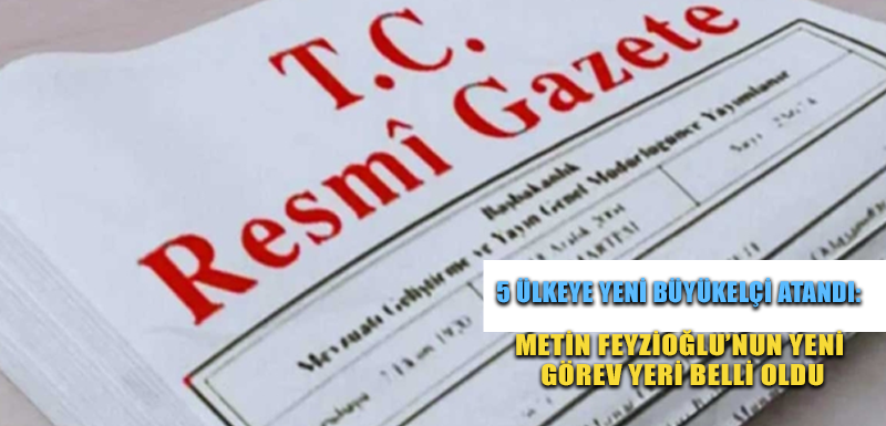 5 ülkeye yeni büyükelçi atandı: Metin Feyzioğlu’nun yeni görev yeri belli oldu