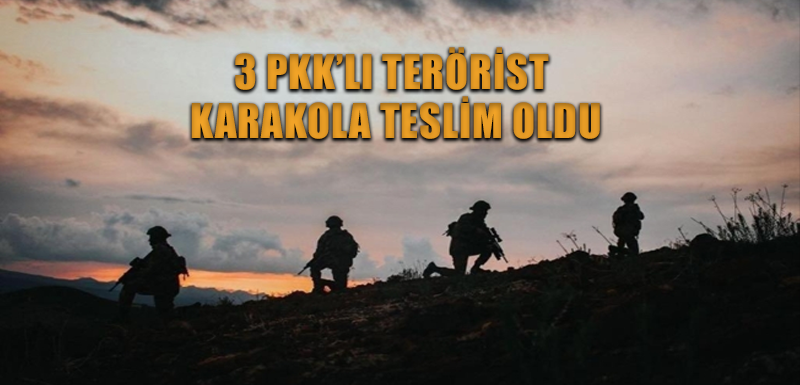 3 PKK’lı terörist karakola teslim oldu