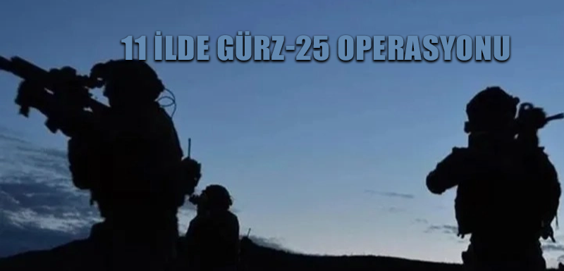 11 ilde Gürz-25 operasyonu