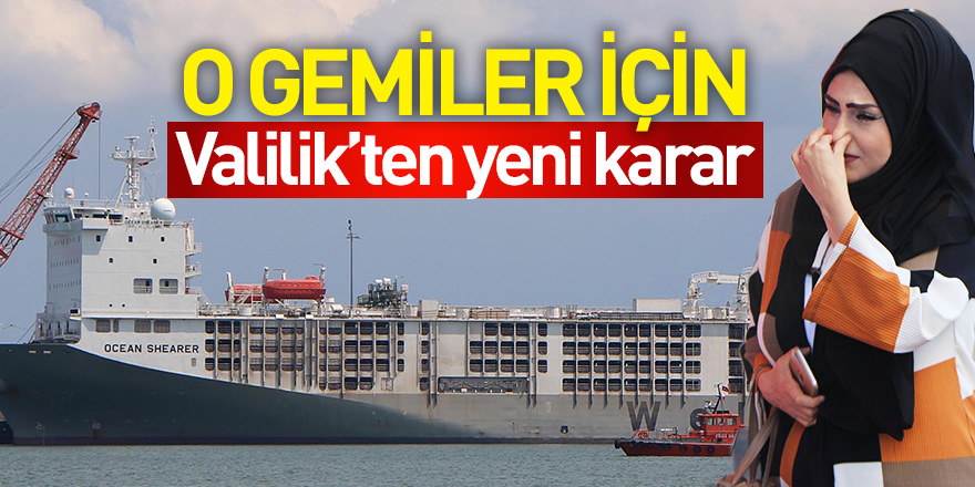 Samsun Valiliği'nden o gemiler için yeni karar