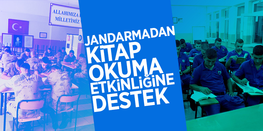 Jandarmadan kitap okuma etkinliğine destek 