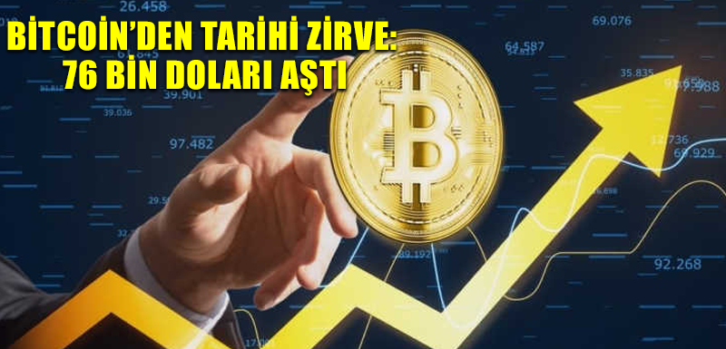 Bitcoin’den tarihi zirve: 76 bin doları aştı