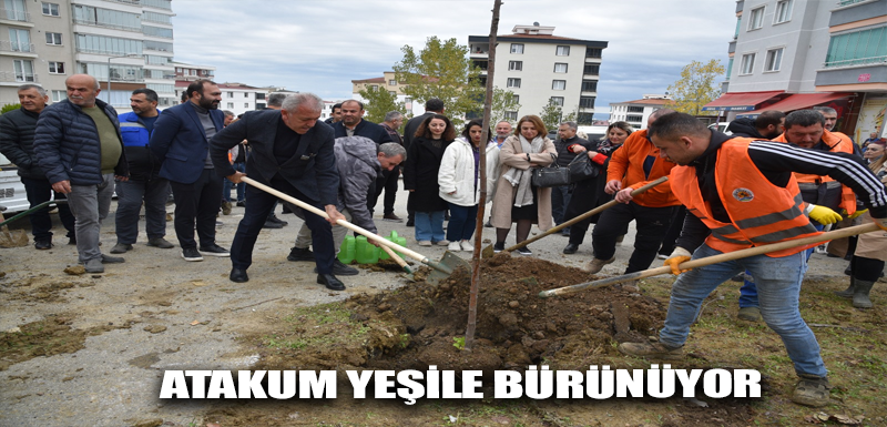 Atakum yeşile bürünüyor