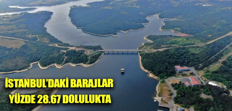 İstanbul’daki barajlar yüzde 28.67 dolulukta