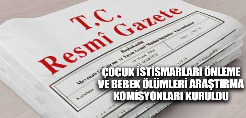 Çocuk istismarları önleme ve bebek ölümleri araştırma komisyonları kuruldu