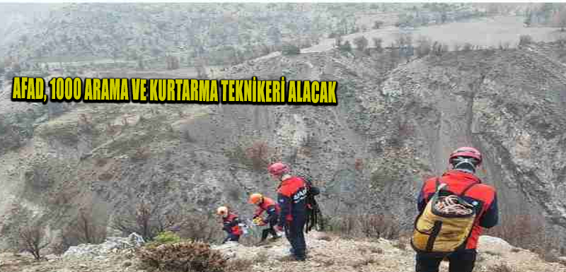 AFAD, 1000 arama ve kurtarma teknikeri alacak