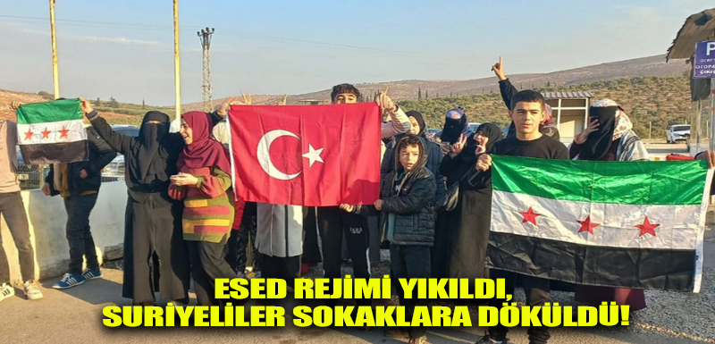 Esed rejimi yıkıldı, Suriyeliler sokaklara döküldü!