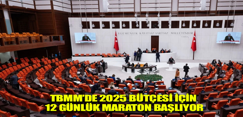 TBMM’de 2025 bütçesi için 12 günlük maraton başlıyor