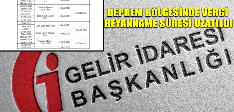 Deprem Bölgesinde Vergi Beyanname Süresi Uzatıldı