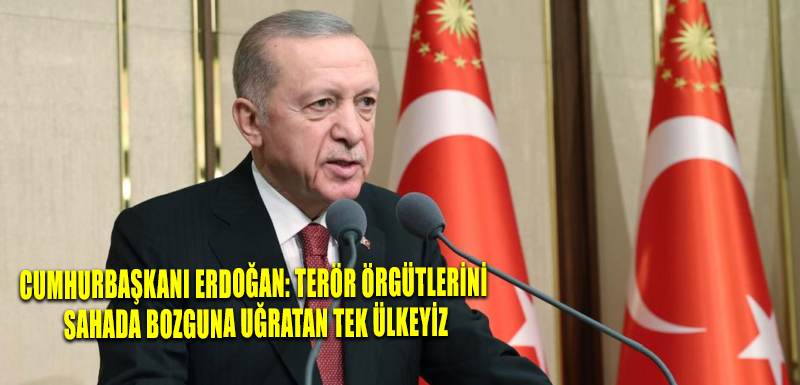 Cumhurbaşkanı Erdoğan: Terör örgütlerini sahada bozguna uğratan tek ülkeyiz