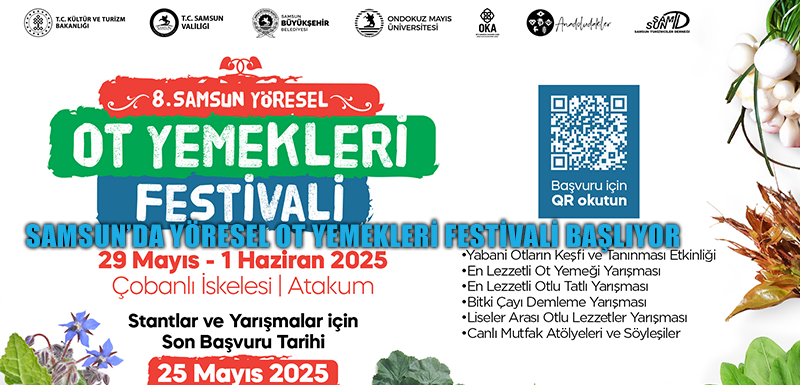 SAMSUN’DA YÖRESEL OT YEMEKLERİ FESTİVALİ BAŞLIYOR