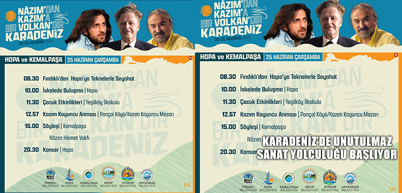 Karadeniz’de unutulmaz sanat yolculuğu başlıyor