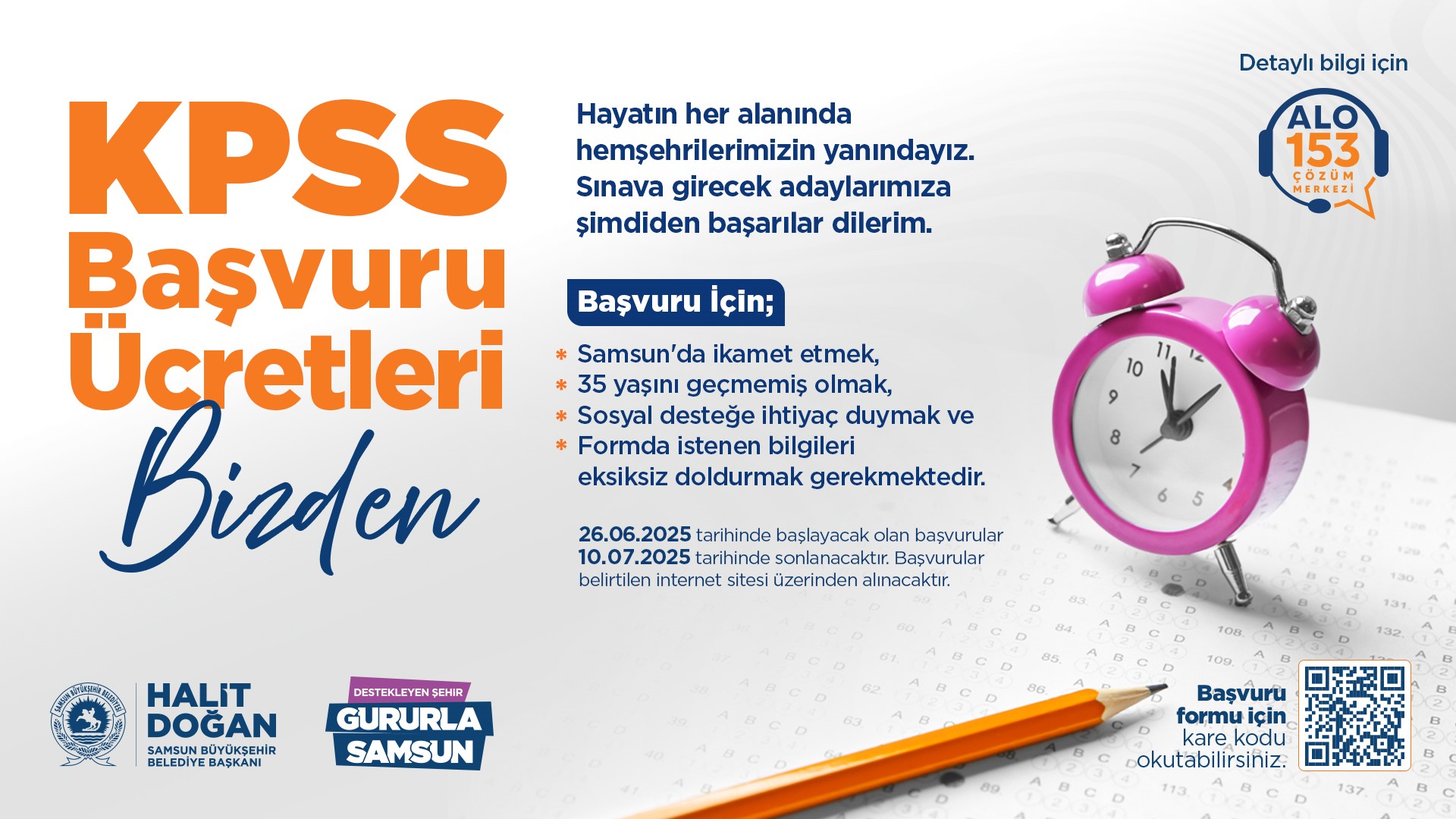 BÜYÜKŞEHİR’DEN GENÇLERE KPSS ÜCRETİ DESTEĞİ