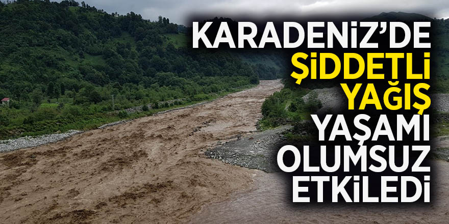 Karadeniz’de şiddetli yağış yaşamı olumsuz etkiledi