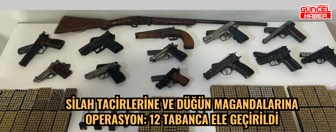 Silah tacirlerine ve düğün magandalarına operasyon: 12 tabanca ele geçirildi