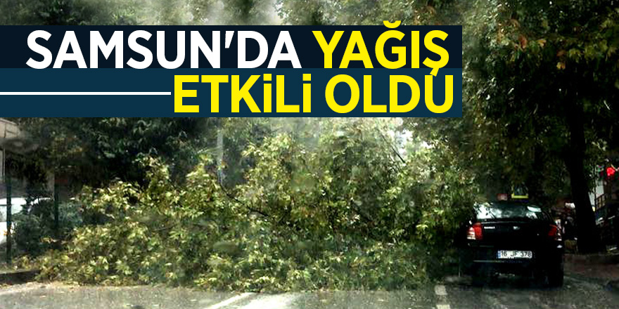 Samsun'da yağış etkili oldu